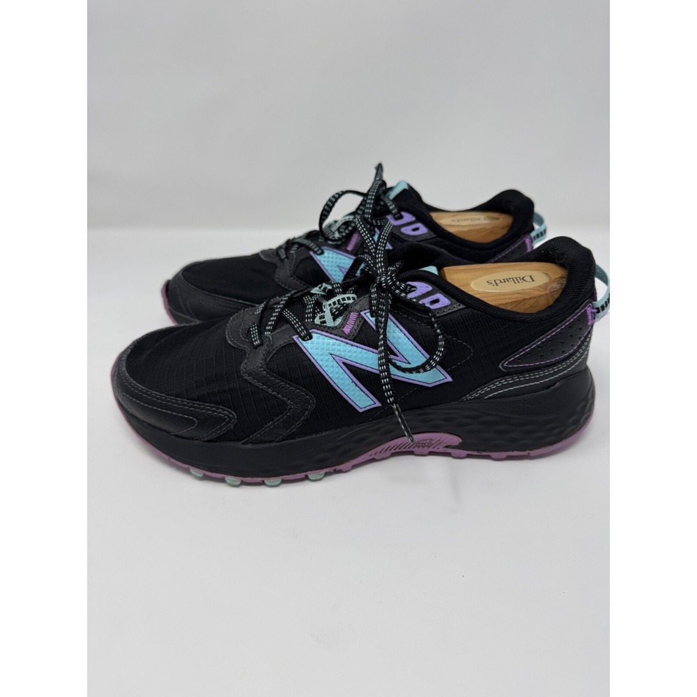 Size 10 New Balance Womens 410 V7 Black/blue/purple Trail Running Sneaker Shoes